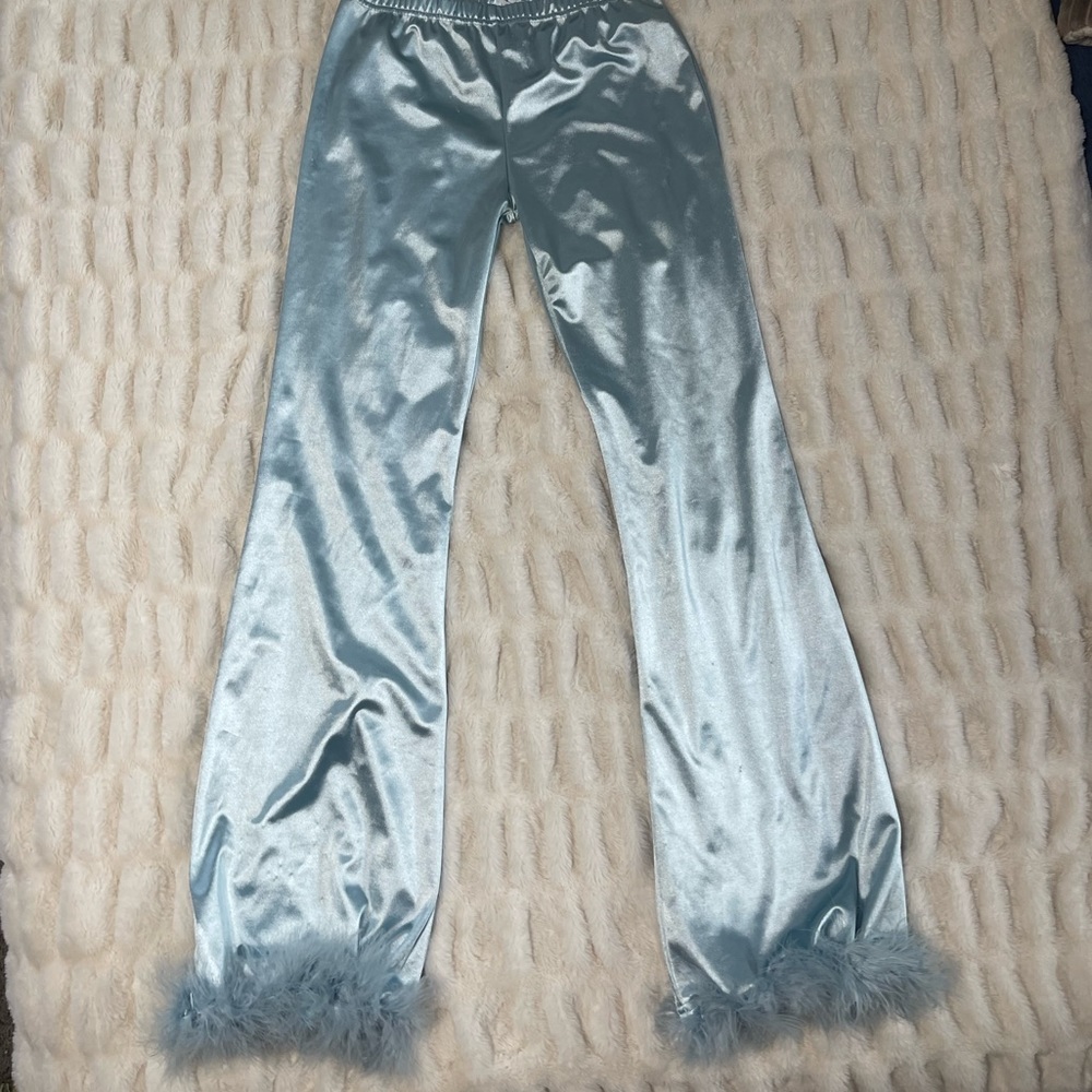Sugar thrillz baby blue flare pant